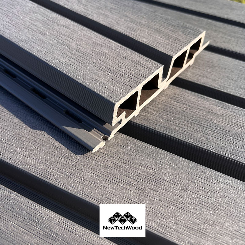 BARDAGE BOIS COMPOSITE BROSSÉ (H54) SI SILVER GREY – UH130 34*150*2900