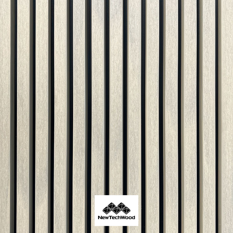 BARDAGE BOIS COMPOSITE BROSSÉ (H54) AT ANTIQUE GREY SUR FOND NOIR – UH156 34*185*3500