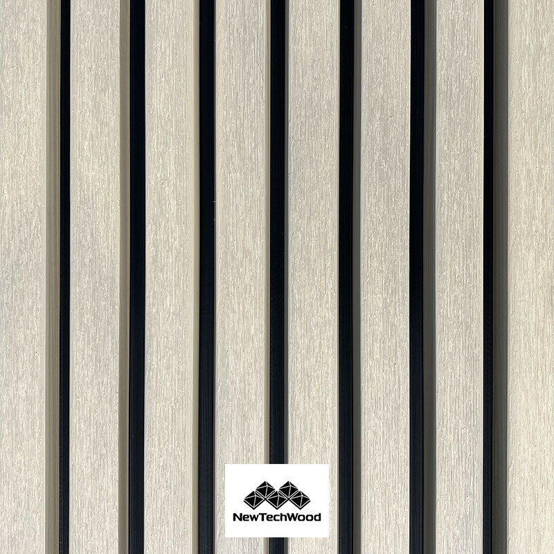 BARDAGE BOIS COMPOSITE BROSSÉ (H54) AT ANTIQUE GREY SUR FOND NOIR – UH156 34*185*3500